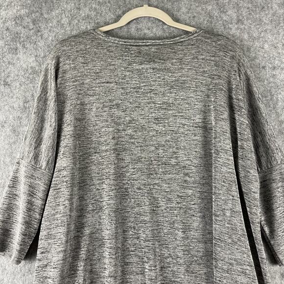 Joseph Ribkoff Tunic Top Womens 12 Gray Slinky Layered V Neck Stretchy Jersey - Picture 12 of 15
